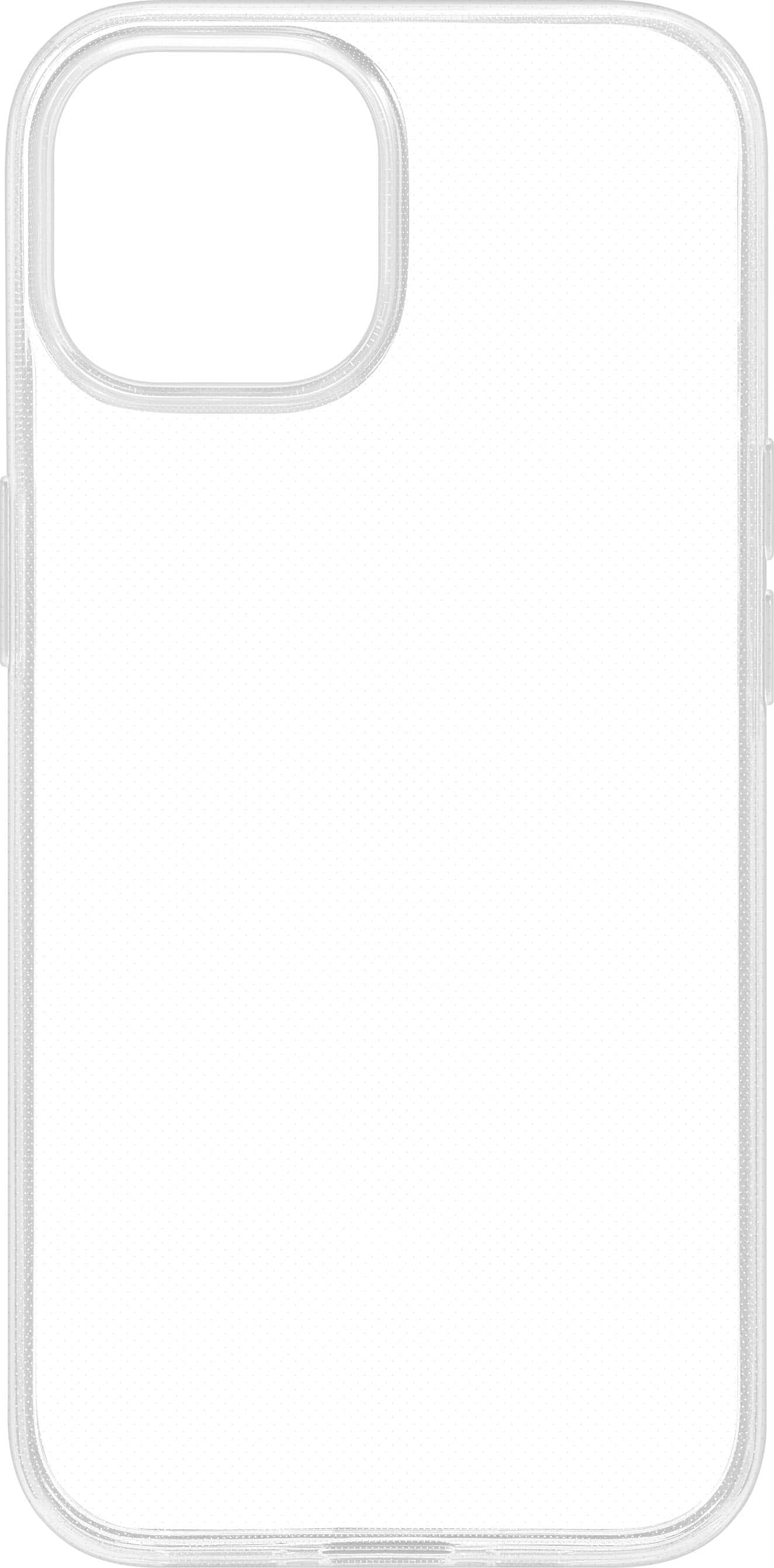 Angle. Best Buy essentials™ - Soft-Shell Case for iPhone 15 - Clear.