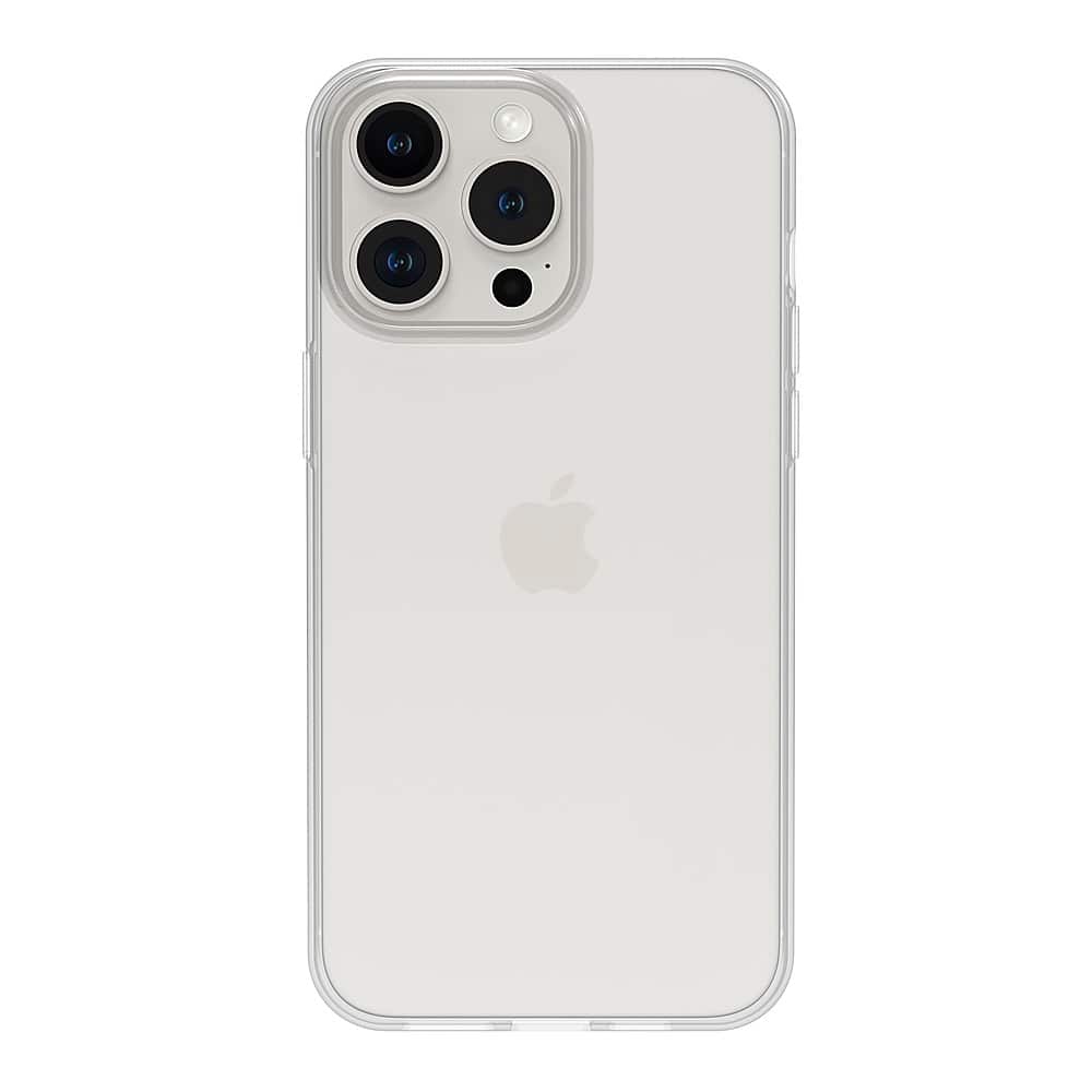 Front. Best Buy essentials™ - Soft-Shell Case for iPhone 15 Pro - Clear.
