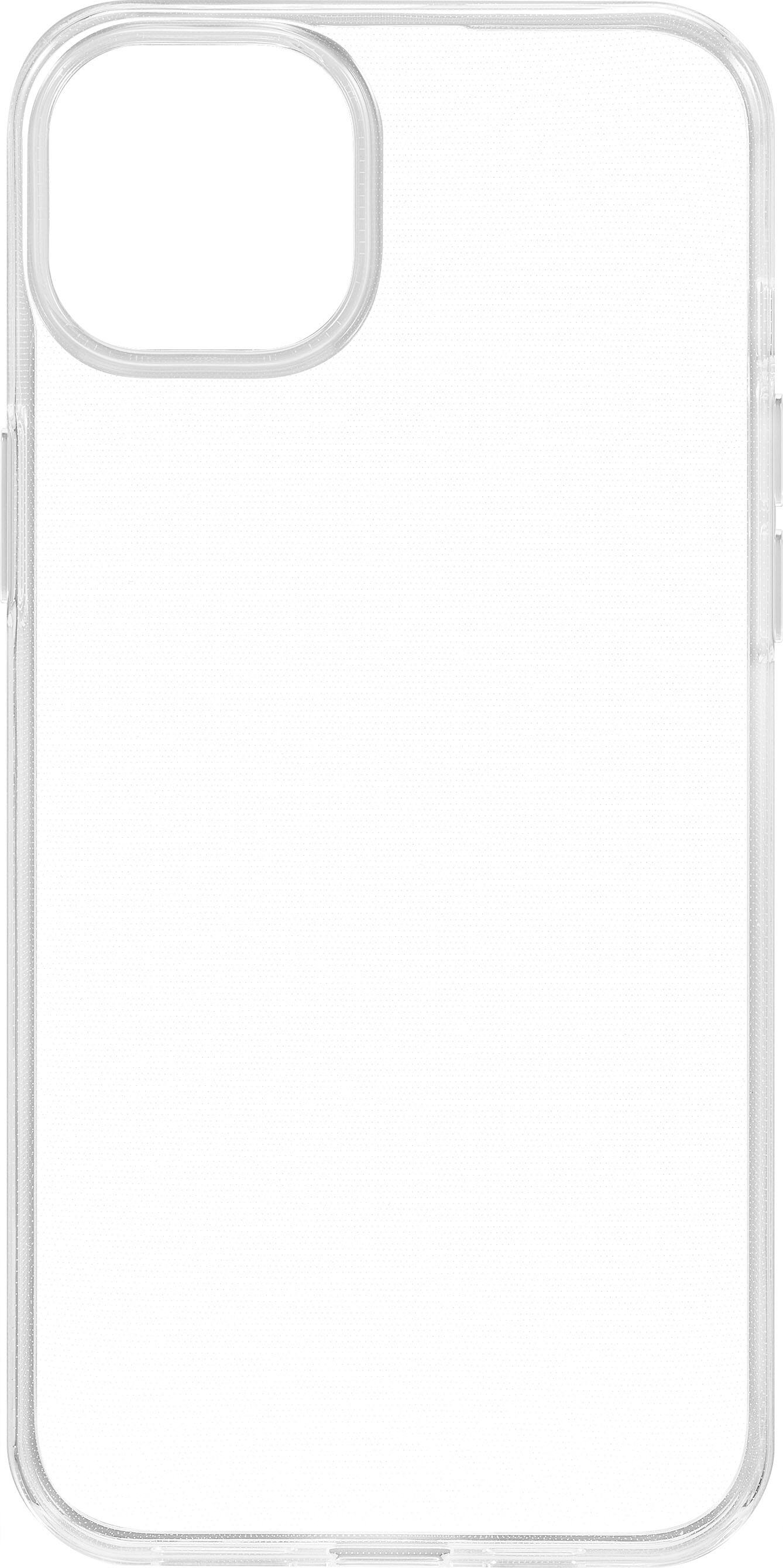 Angle. Best Buy essentials™ - Soft-Shell Case for iPhone 15 Plus - Clear.