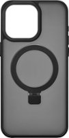 Insignia™ - Hard-Shell Case with MagSafe Kickstand for iPhone 15 Pro Max - Black - Angle_Zoom