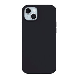 Insignia™ - Silicone Case with MagSafe for iPhone 15 - Black - Front_Zoom