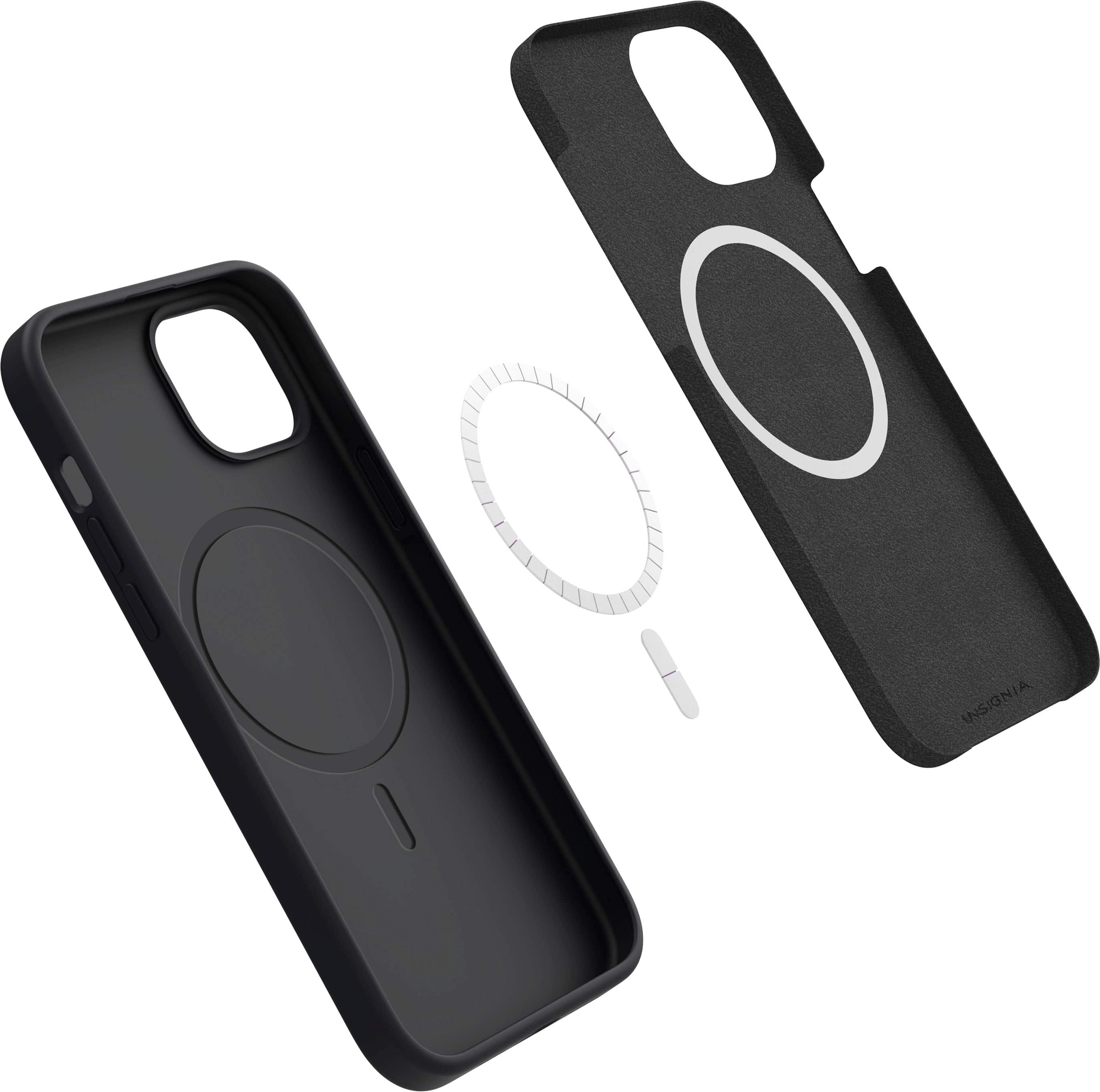 Alt View 2. Insignia™ - Silicone Case with MagSafe for iPhone 15/14/13 - Black.