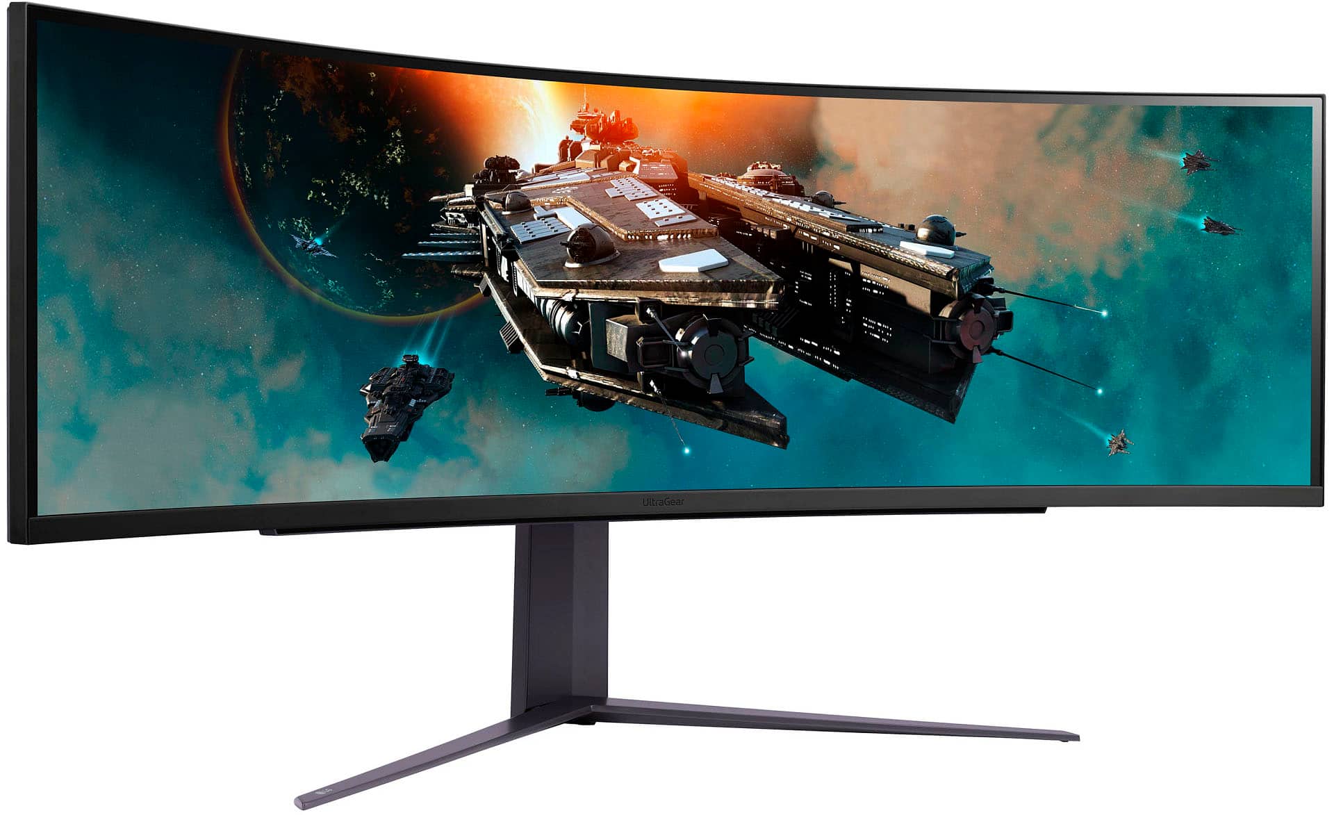 Alt View 11. LG - UltraGear 49" LED Curved Dual QHD 1-ms FreeSync Monitor with HDR (DisplayPort, HDMI, USB) - Black.