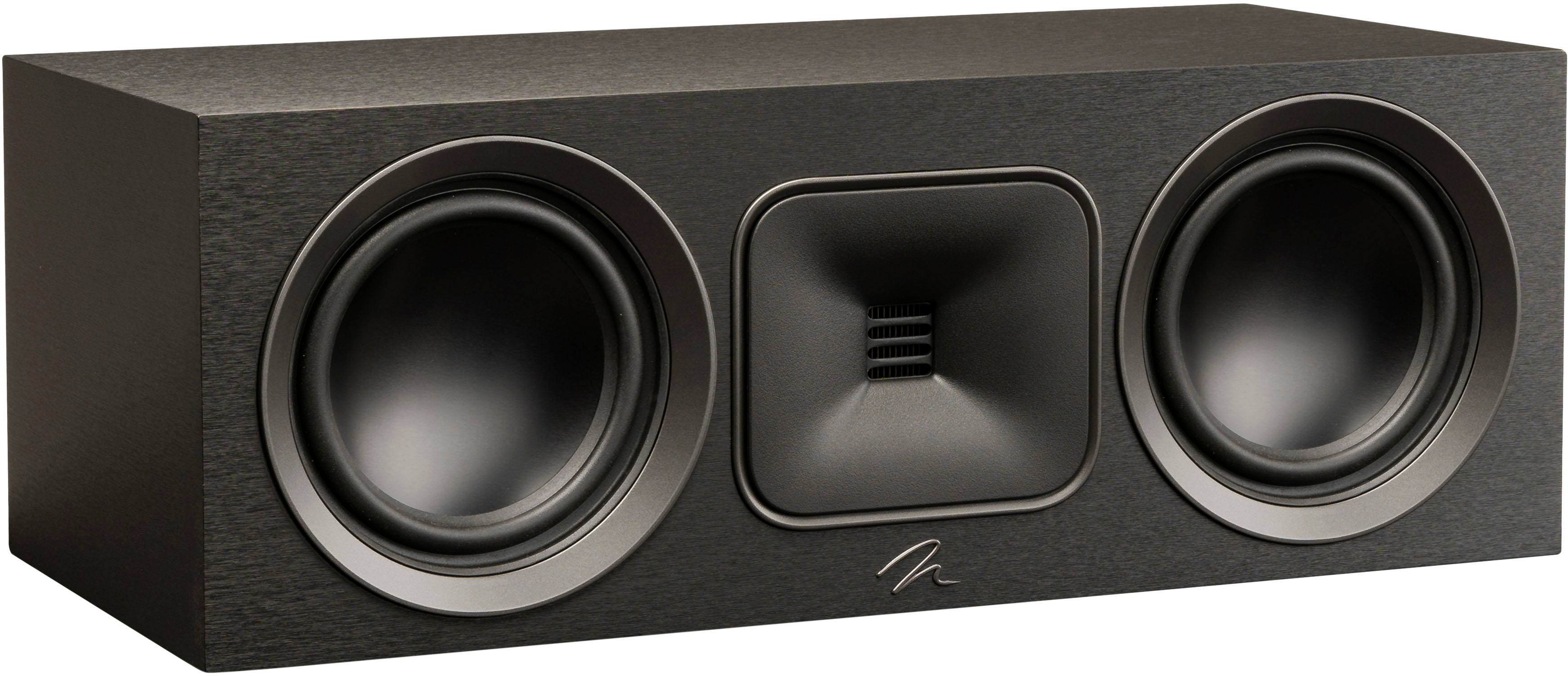 Angle. MartinLogan - Motion Foundation C1 2.5-Way Center Channel Speaker with Dual 5.5” Midbass Drivers (Each) - Black.