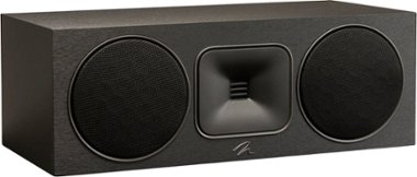 MartinLogan - Motion Foundation C1 2.5-Way Center Channel Speaker with Dual 5.5” Midbass Drivers (Each) - Black - Front_Zoom