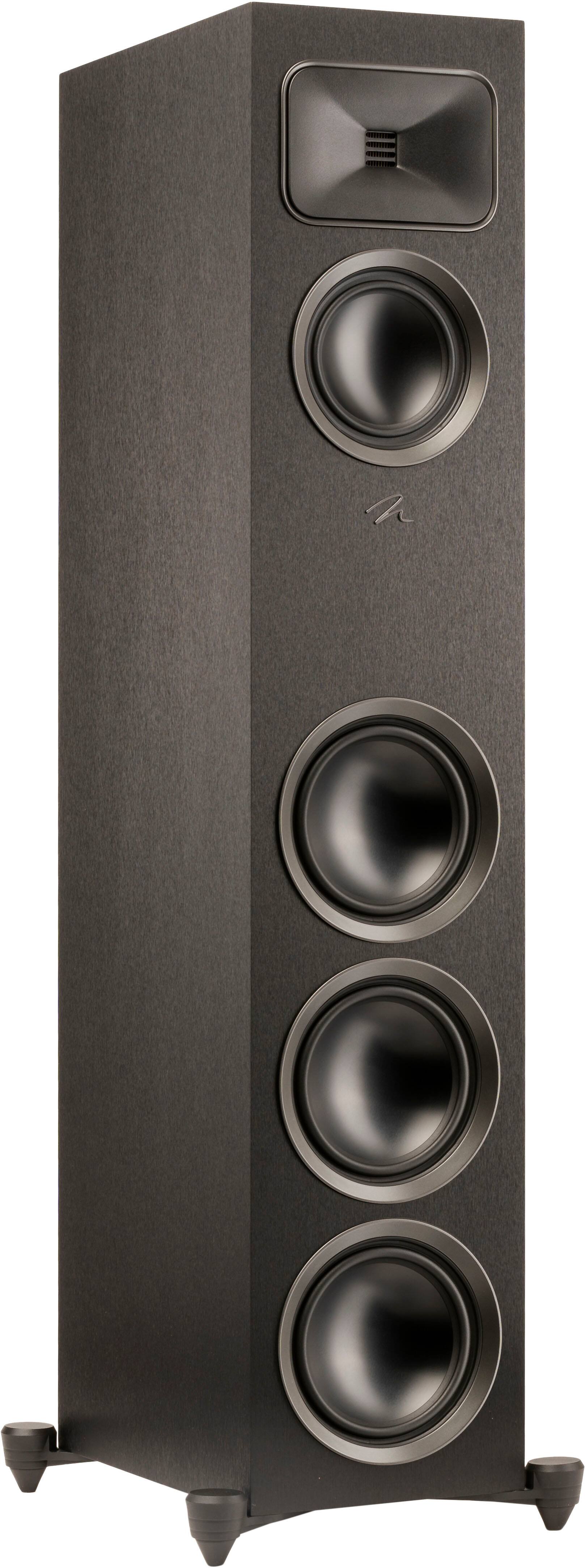 Angle. MartinLogan - Motion Foundation F2 3-Way Floorstanding Speaker with 5.5” Midrange and Triple 6.5” Bass Drivers (Each) - Black.