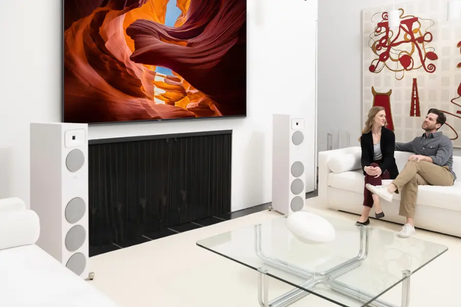 Alt View 27. MartinLogan - Motion Foundation F2 3-Way Floorstanding Speaker with 5.5” Midrange and Triple 6.5” Bass Drivers (Each) - Walnut.