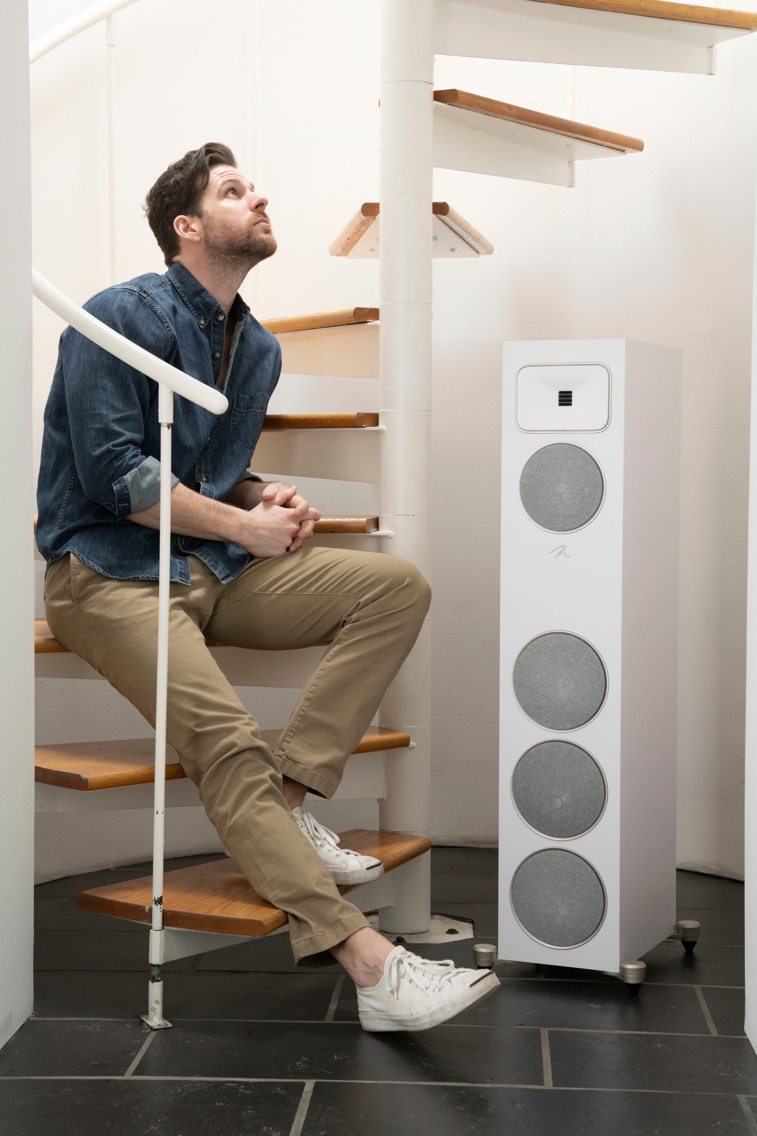 Alt View 35. MartinLogan - Motion Foundation F2 3-Way Floorstanding Speaker with 5.5” Midrange and Triple 6.5” Bass Drivers (Each) - Walnut.