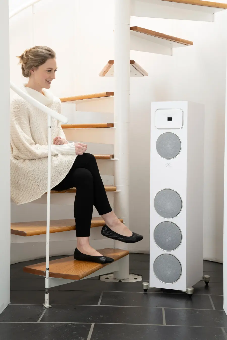 Alt View 36. MartinLogan - Motion Foundation F2 3-Way Floorstanding Speaker with 5.5” Midrange and Triple 6.5” Bass Drivers (Each) - Walnut.