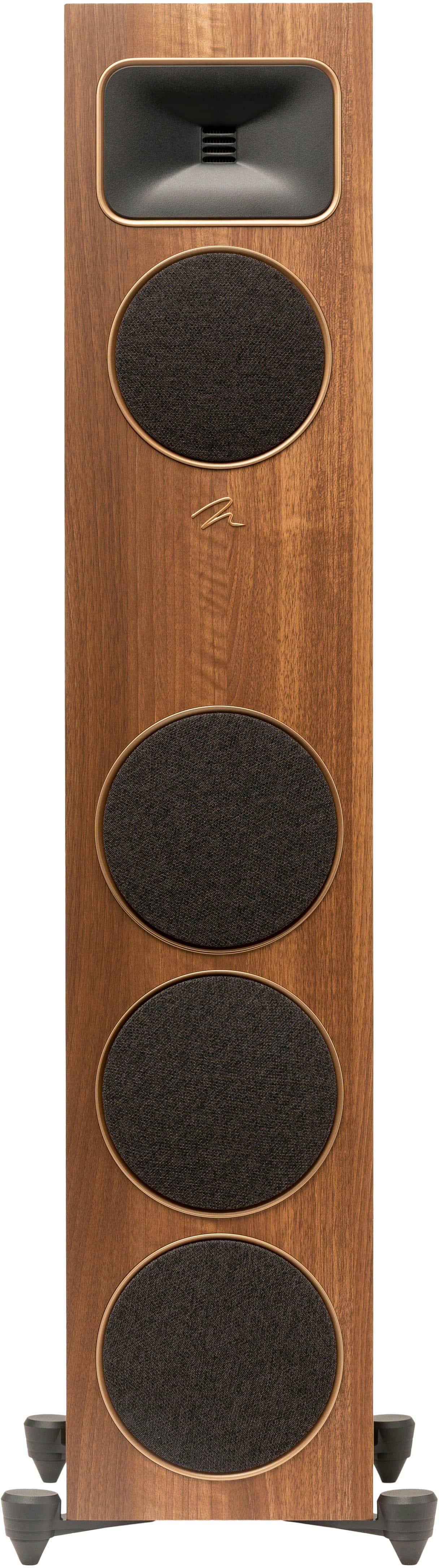 Left. MartinLogan - Motion Foundation F2 3-Way Floorstanding Speaker with 5.5” Midrange and Triple 6.5” Bass Drivers (Each) - Walnut.