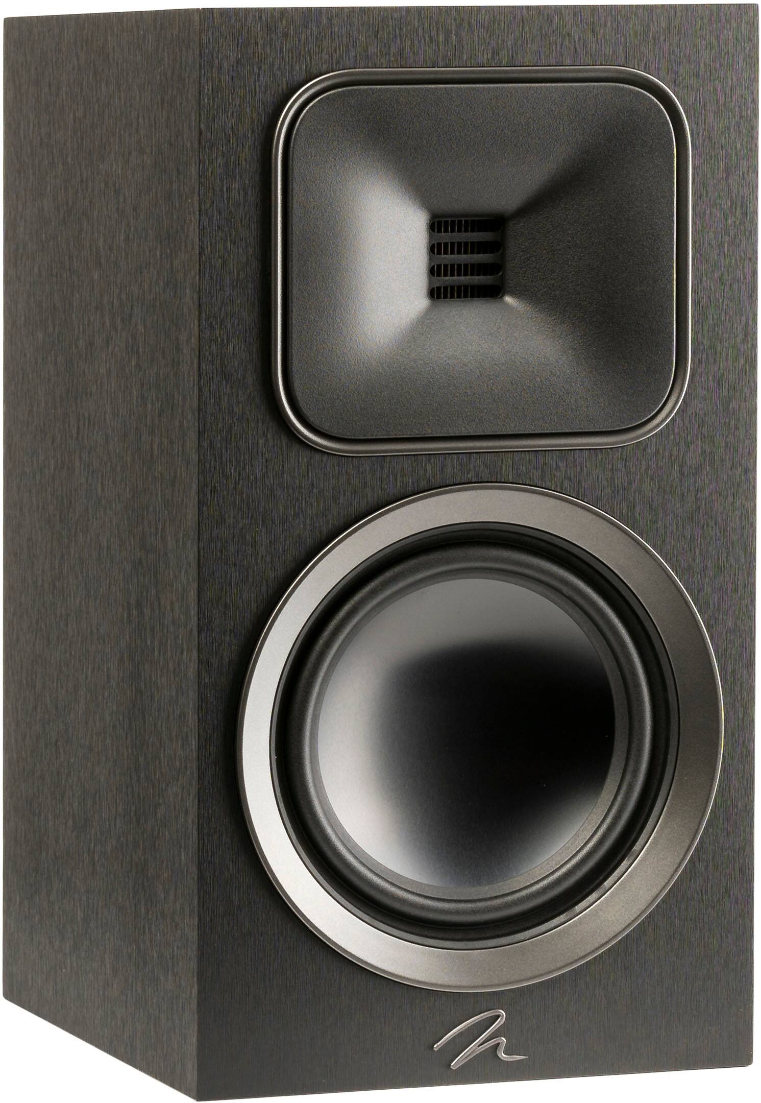 Angle. MartinLogan - Motion Foundation B1 2-Way Bookshelf Speaker with 5.5” Midbass Driver (Each) - Black.