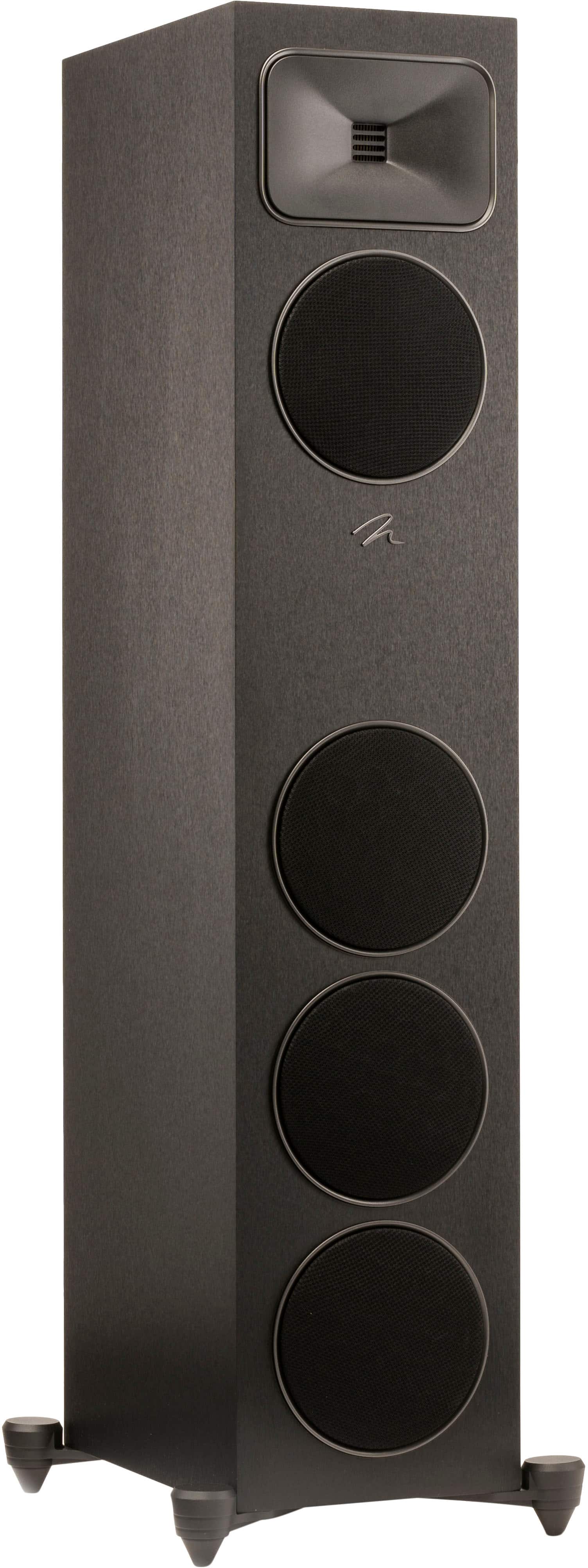Front. MartinLogan - Motion Foundation F1 3-Way Floorstanding Speaker with 5.5” Midrange and Triple 5.5” Bass Drivers (Each) - Black.