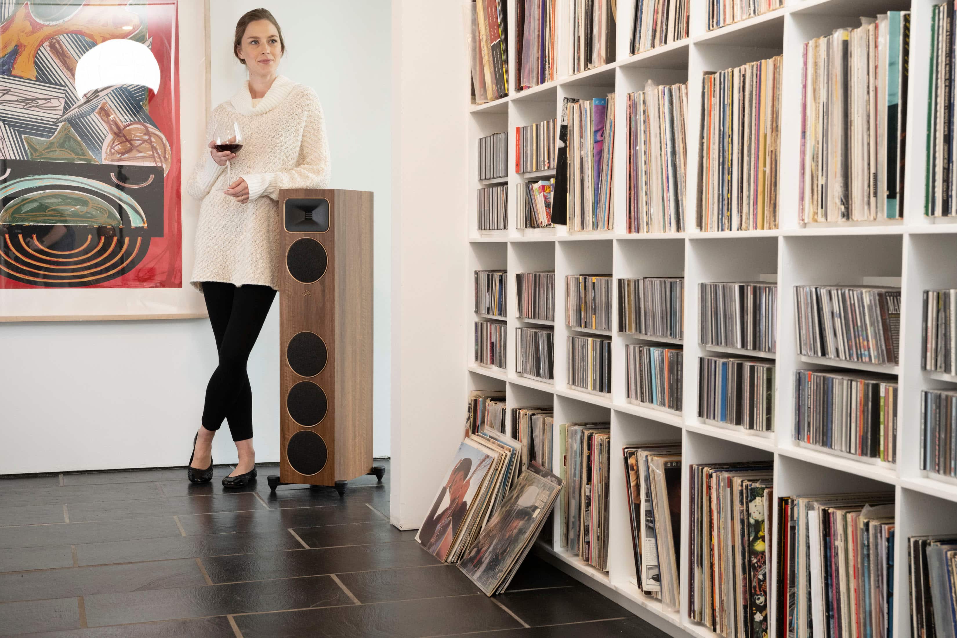 Alt View 27. MartinLogan - Motion Foundation F1 3-Way Floorstanding Speaker with 5.5” Midrange and Triple 5.5” Bass Drivers (Each) - Black.