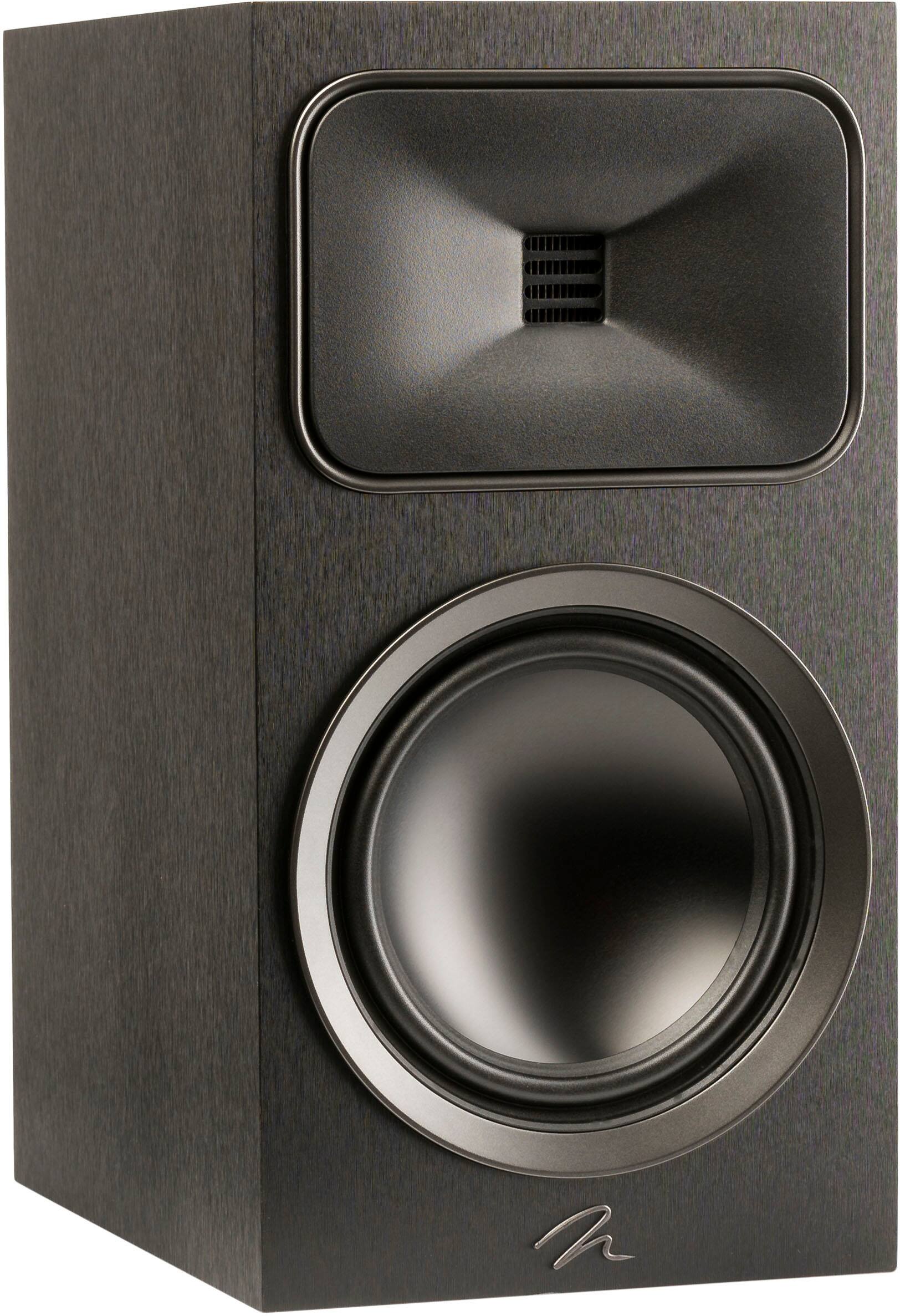 Angle. MartinLogan - Motion Foundation B2 2-Way Bookshelf Speaker with 6.5” Midbass Driver (Each) - Black.