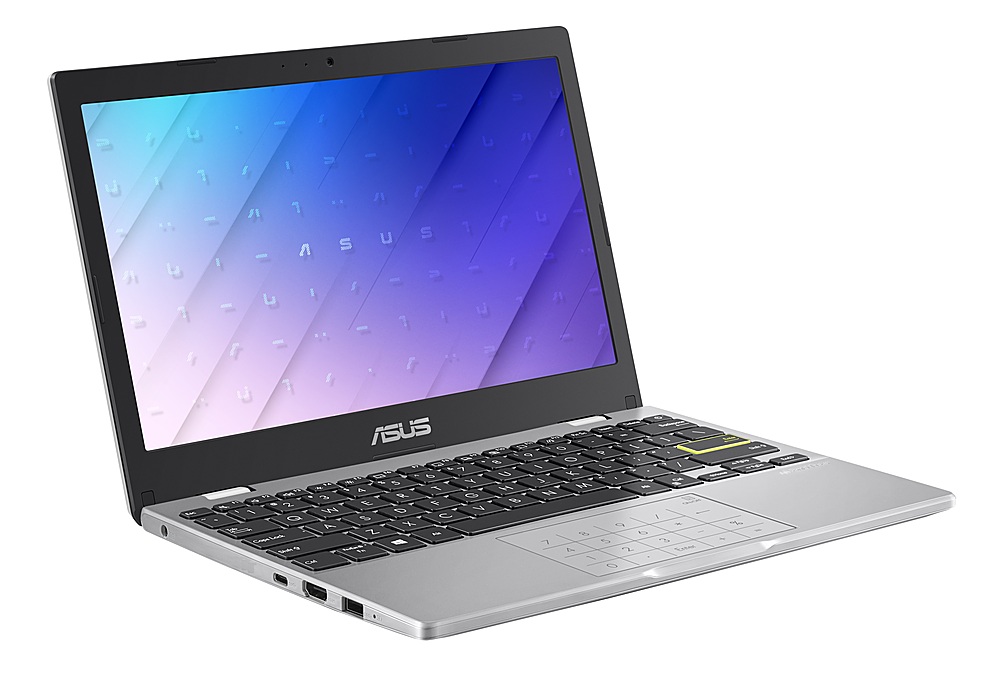 Angle View: Asus L210 11.6" HD 1366x768 Laptop - Intel Celeron N4020 with 4GB Memory - 128GB eMMC - Dreamy White