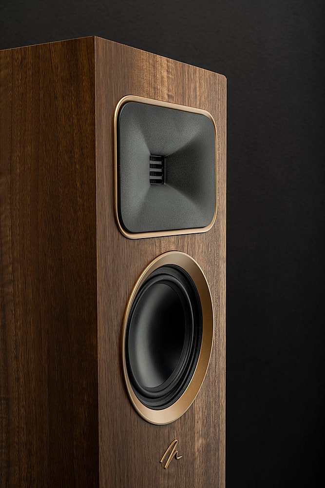 Alt View 15. MartinLogan - Motion Foundation F1 3-Way Floorstanding Speaker with 5.5” Midrange and Triple 5.5” Bass Drivers (Each) - Walnut.