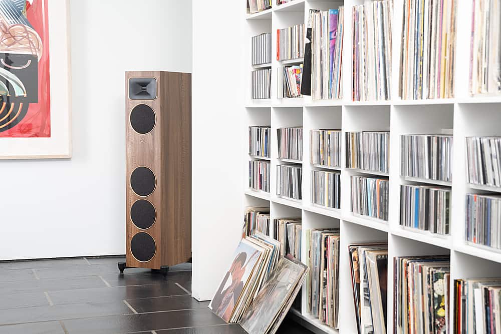 Alt View 30. MartinLogan - Motion Foundation F1 3-Way Floorstanding Speaker with 5.5” Midrange and Triple 5.5” Bass Drivers (Each) - Walnut.