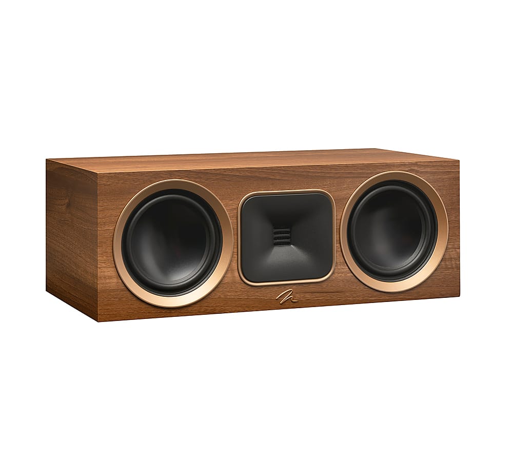 Angle. MartinLogan - Motion Foundation C1 2.5-Way Center Channel Speaker with Dual 5.5” Midbass Drivers (Each) - Walnut.