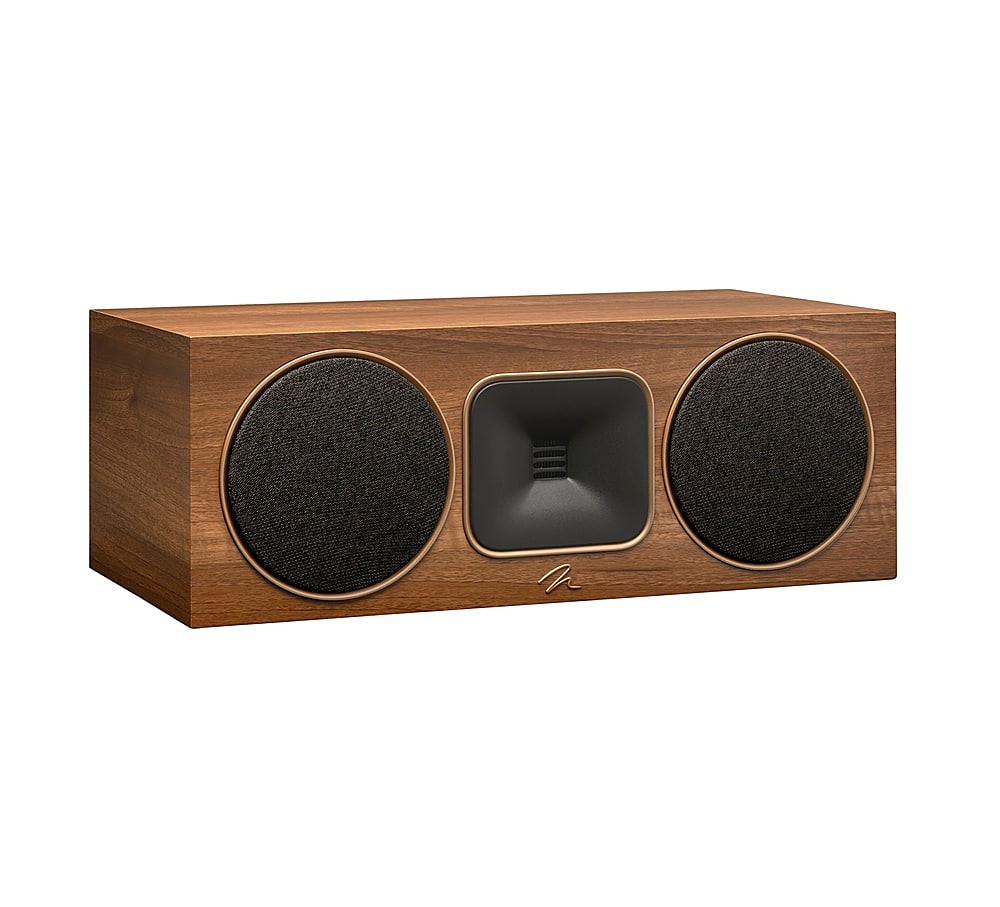 Front. MartinLogan - Motion Foundation C1 2.5-Way Center Channel Speaker with Dual 5.5” Midbass Drivers (Each) - Walnut.