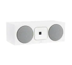 Front. MartinLogan - Motion Foundation C1 2.5-Way Center Channel Speaker with Dual 5.5” Midbass Drivers (Each) - Satin White.