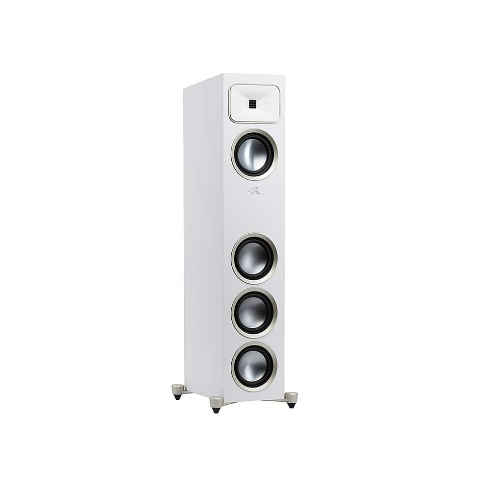 Angle. MartinLogan - Motion Foundation F1 3-Way Floorstanding Speaker with 5.5” Midrange and Triple 5.5” Bass Drivers (Each) - Satin White.