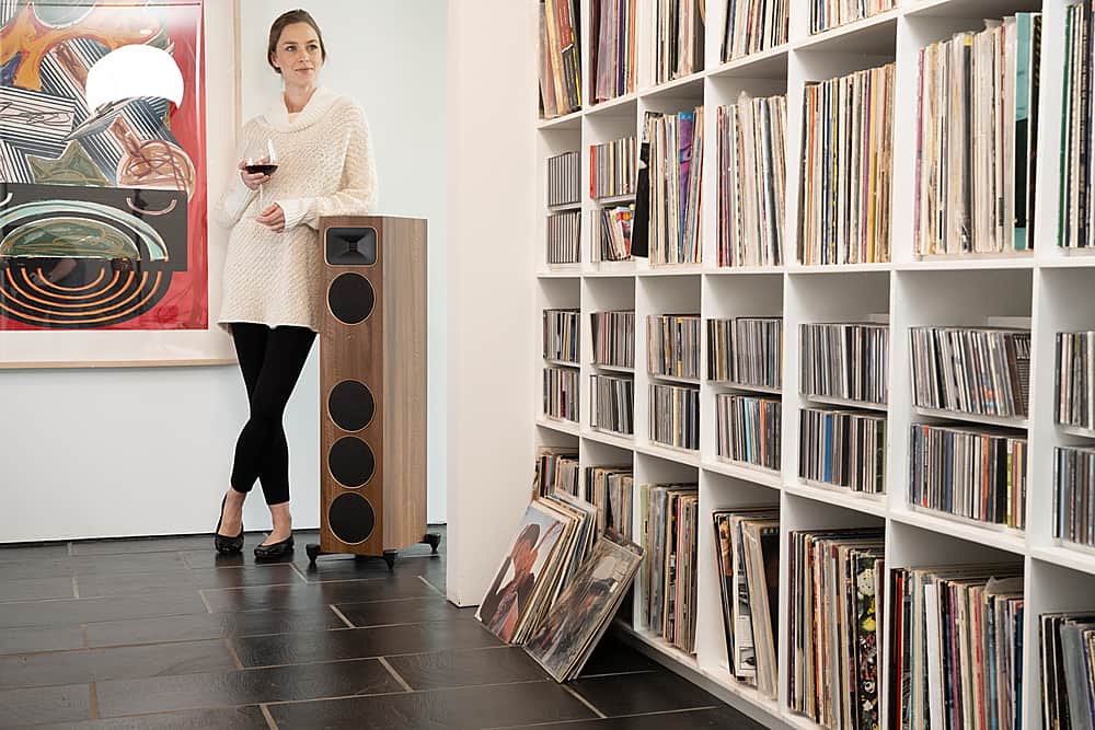 Alt View 29. MartinLogan - Motion Foundation F1 3-Way Floorstanding Speaker with 5.5” Midrange and Triple 5.5” Bass Drivers (Each) - Satin White.