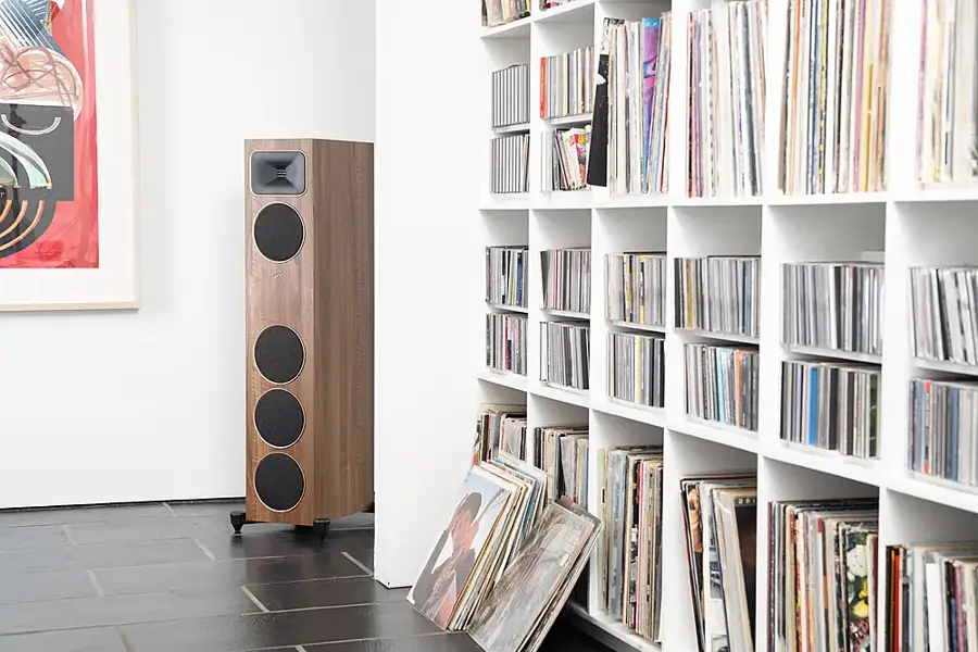 Alt View 30. MartinLogan - Motion Foundation F1 3-Way Floorstanding Speaker with 5.5” Midrange and Triple 5.5” Bass Drivers (Each) - Satin White.