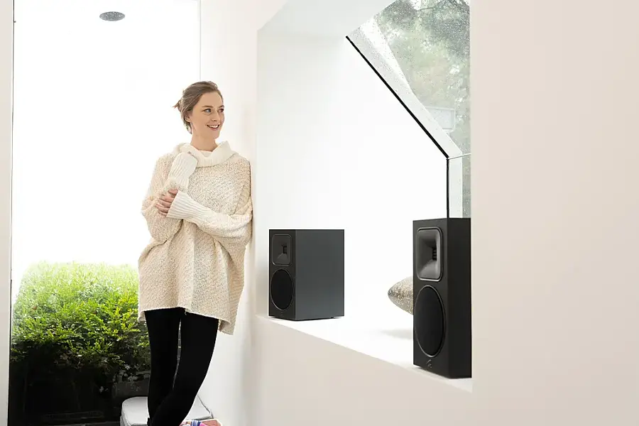 Alt View 17. MartinLogan - Motion Foundation B1 2-Way Bookshelf Speaker with 5.5” Midbass Driver (Each) - Walnut.