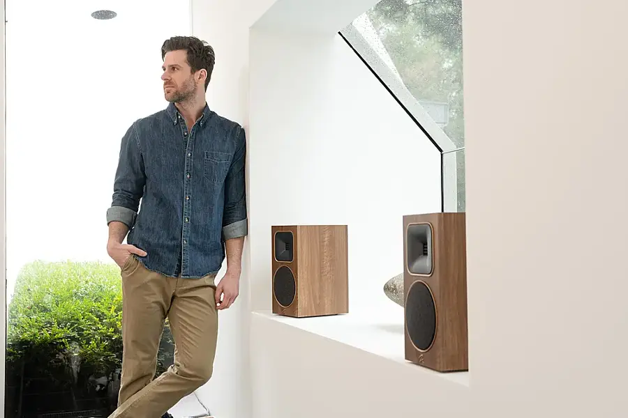 Alt View 18. MartinLogan - Motion Foundation B1 2-Way Bookshelf Speaker with 5.5” Midbass Driver (Each) - Walnut.