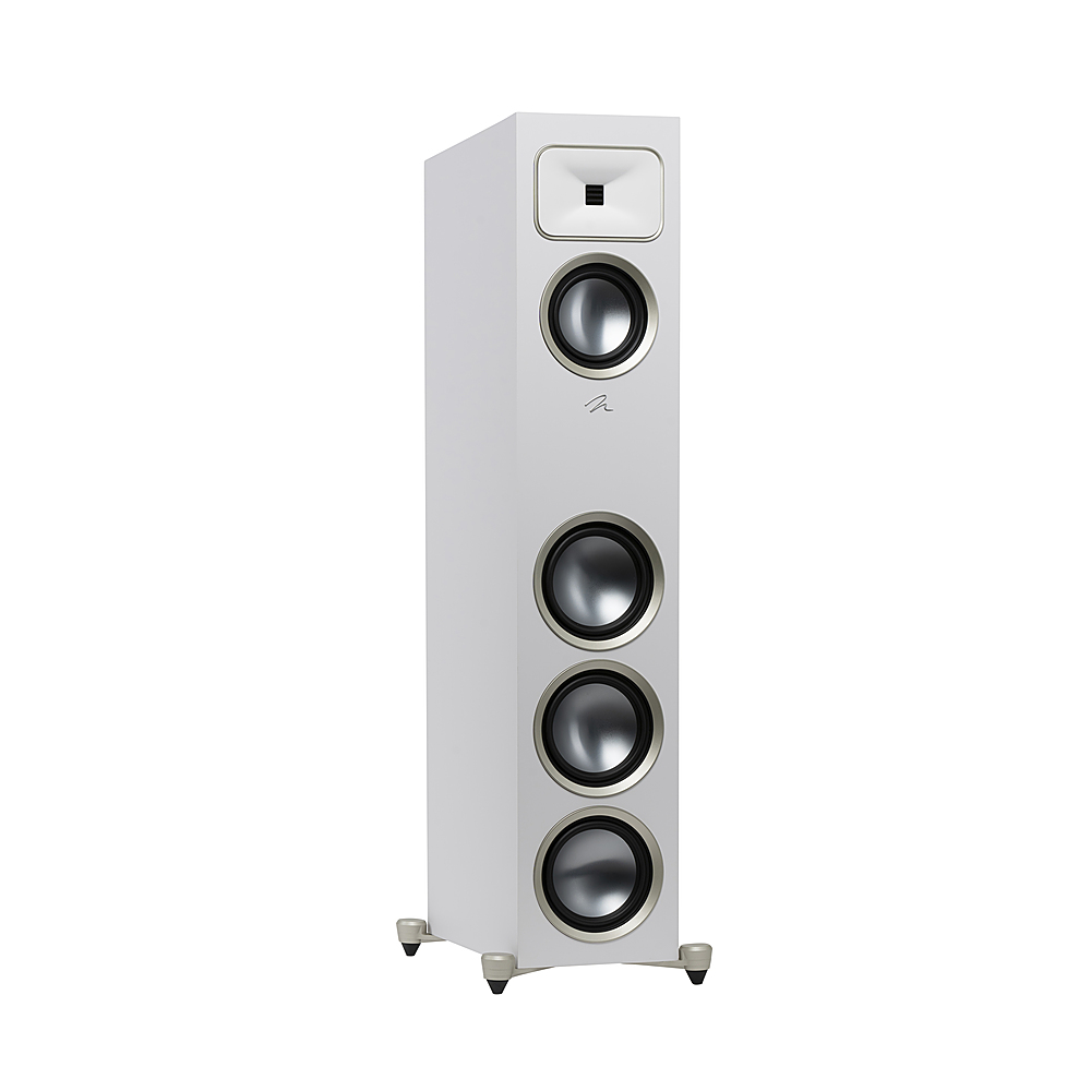 Angle. MartinLogan - Motion Foundation F2 3-Way Floorstanding Speaker with 5.5” Midrange and Triple 6.5” Bass Drivers (Each) - Satin White.