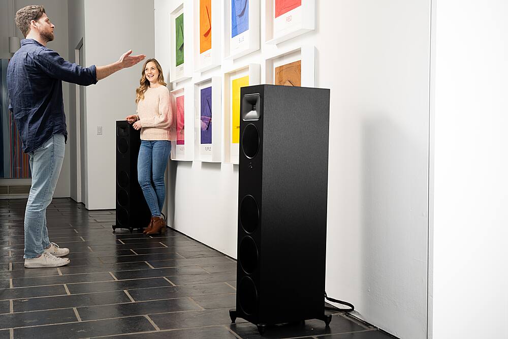 Alt View 31. MartinLogan - Motion Foundation F2 3-Way Floorstanding Speaker with 5.5” Midrange and Triple 6.5” Bass Drivers (Each) - Satin White.