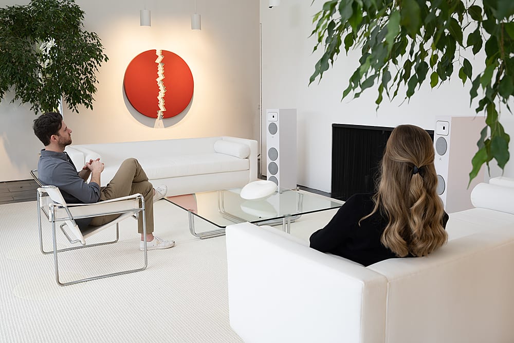 Alt View 33. MartinLogan - Motion Foundation F2 3-Way Floorstanding Speaker with 5.5” Midrange and Triple 6.5” Bass Drivers (Each) - Satin White.