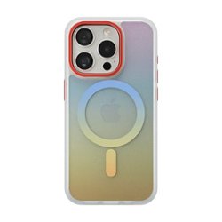Insignia™ - Hard-Shell Case with MagSafe for iPhone 15 Pro Max - Orange Gradient - Front_Zoom