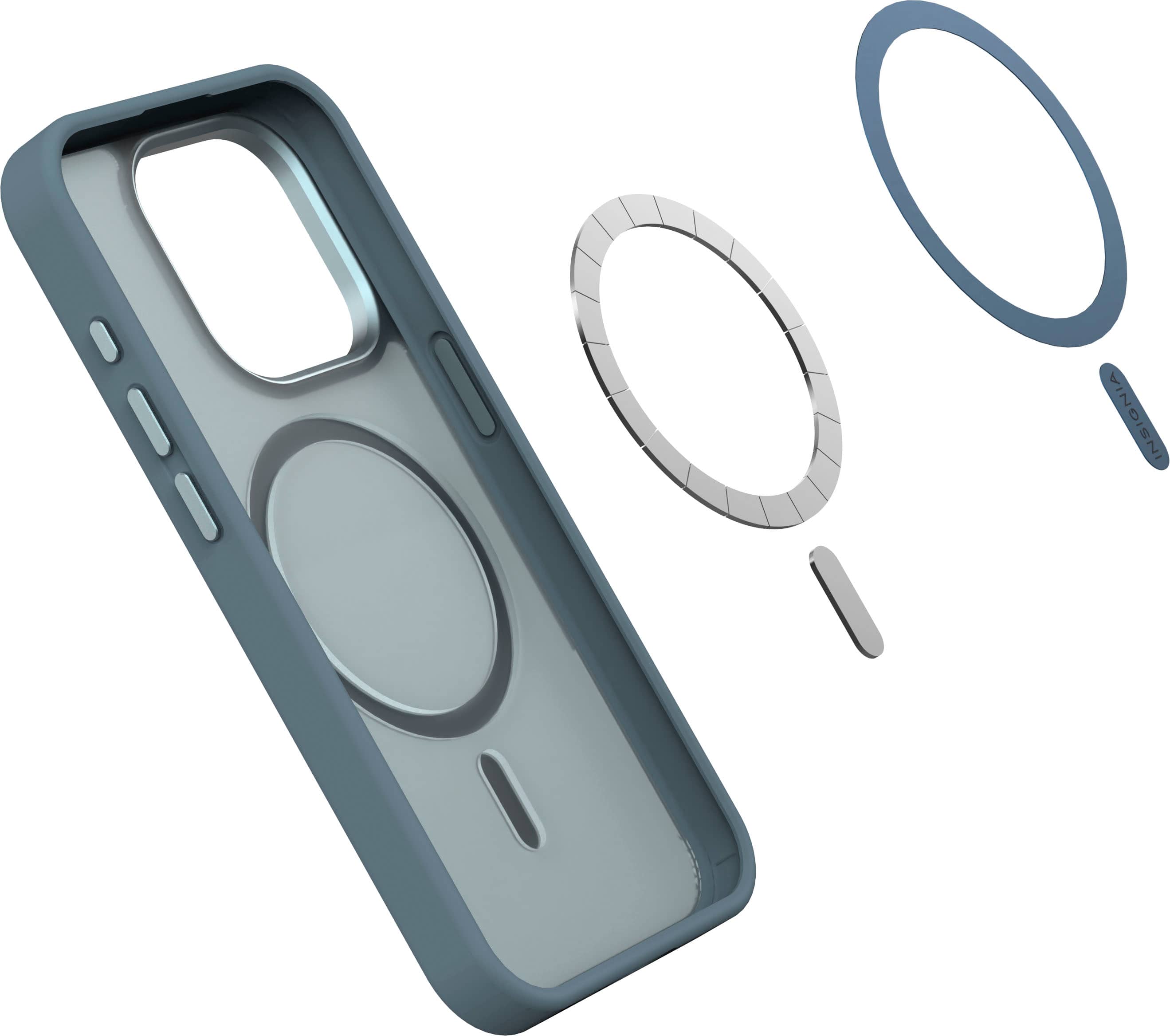 Alt View 2. Insignia™ - Hard-Shell Bumper Case with MagSafe for iPhone 15 Pro - Teal.