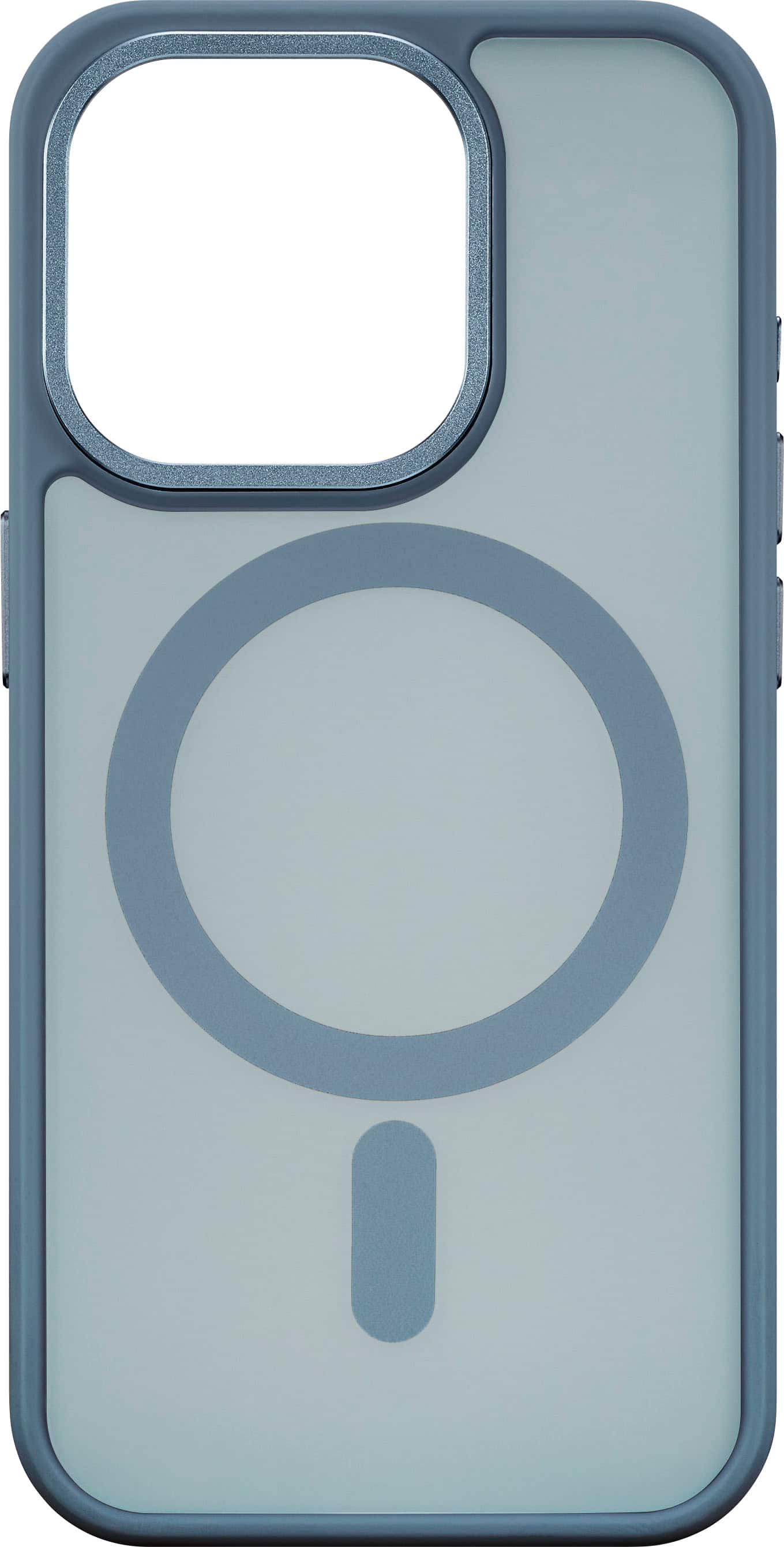 Angle. Insignia™ - Hard-Shell Bumper Case with MagSafe for iPhone 15 Pro - Teal.