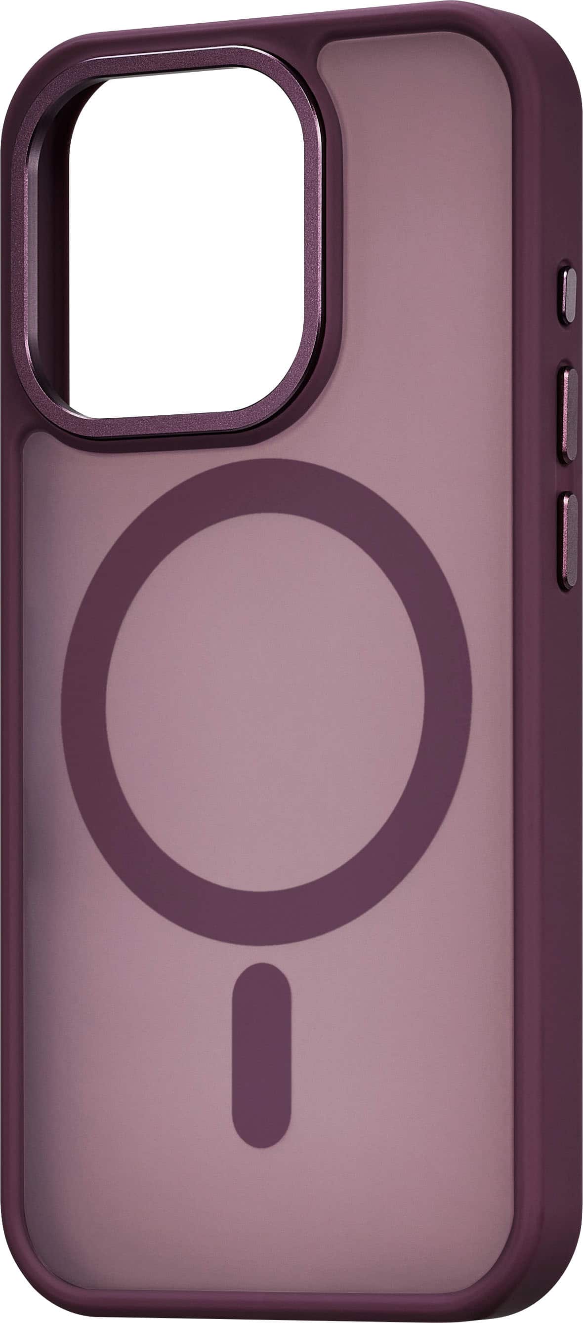 Alt View 14. Insignia™ - Hard-Shell Bumper Case with MagSafe for iPhone 15 Pro - Maroon.