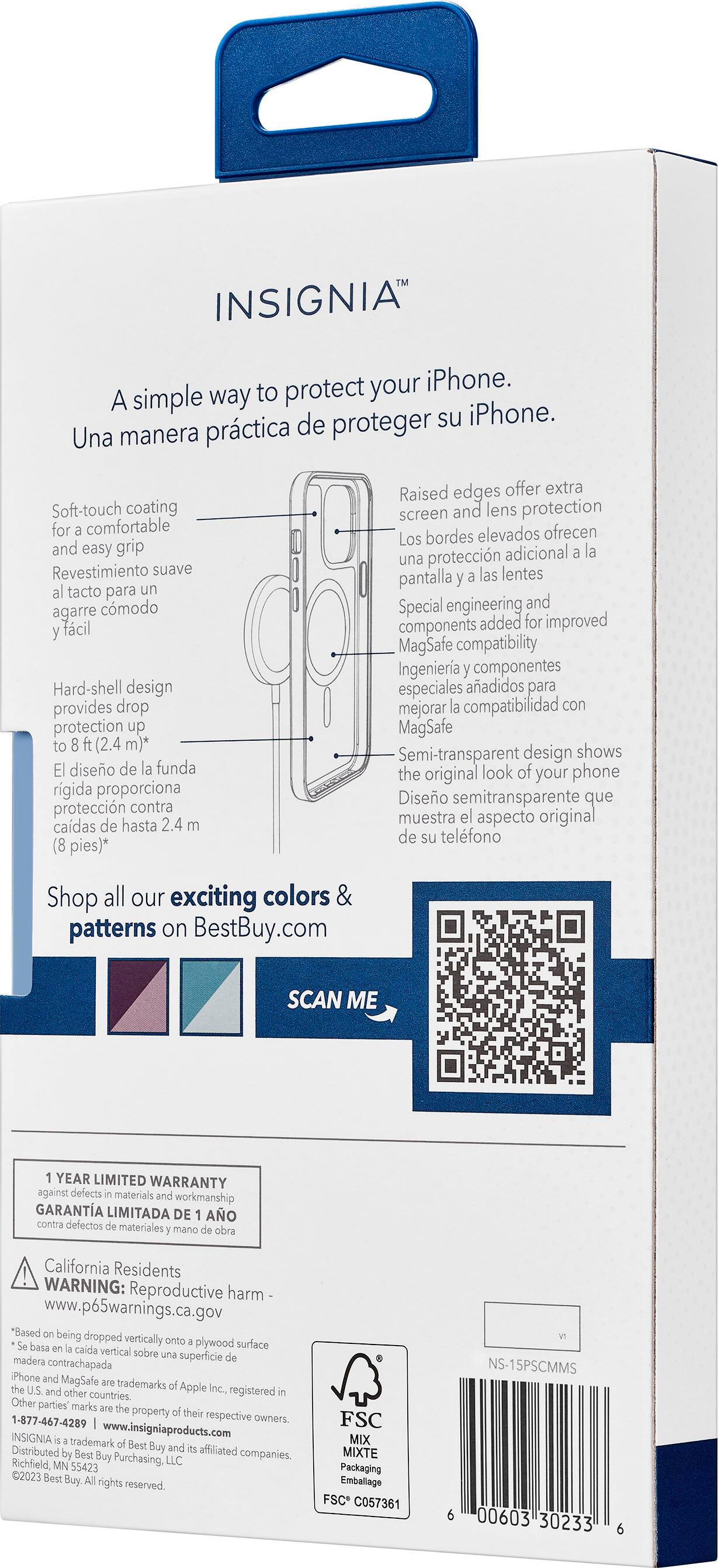 Alt View 17. Insignia™ - Hard-Shell Bumper Case with MagSafe for iPhone 15 Pro - Maroon.