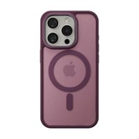 Insignia™ - Hard-Shell Bumper Case with MagSafe for iPhone 15 Pro - Maroon - Front_Zoom