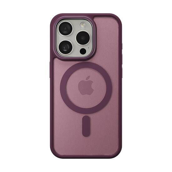 Funda TPU transparente mate rosa para iPhone 15 Pro Max