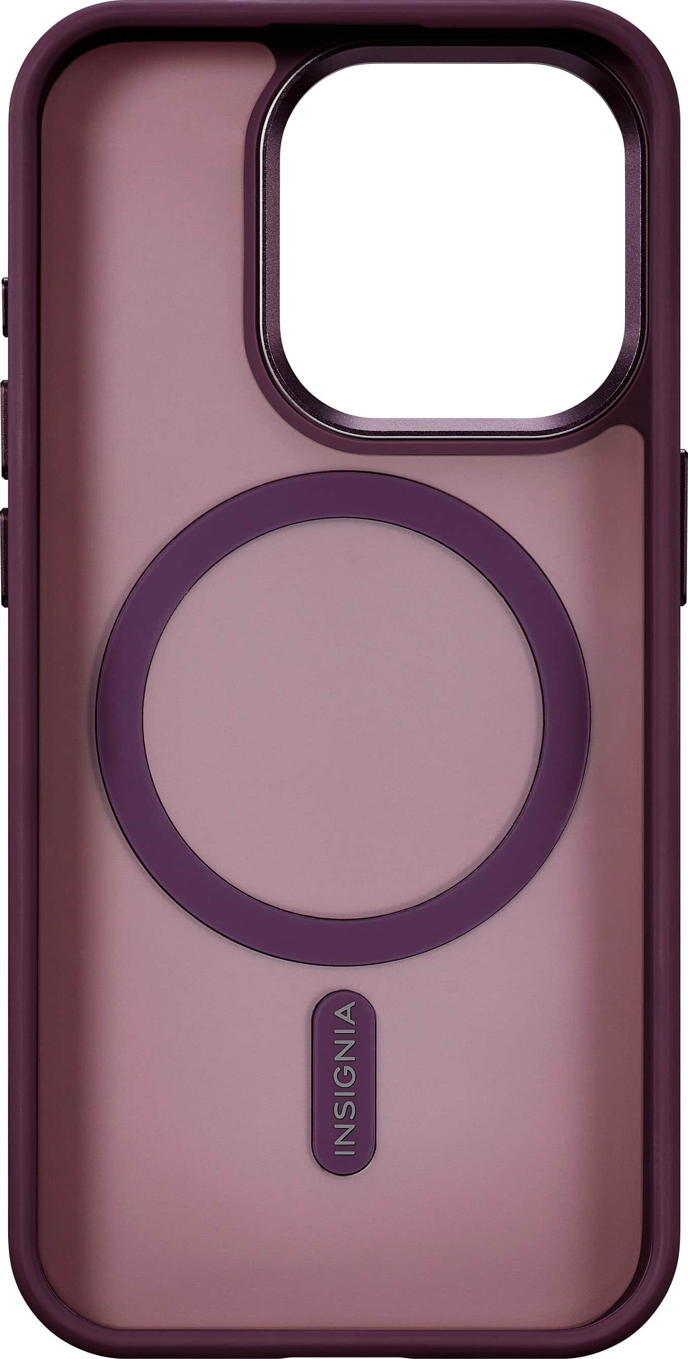 Alt View 1. Insignia™ - Hard-Shell Bumper Case with MagSafe for iPhone 15 Pro - Maroon.