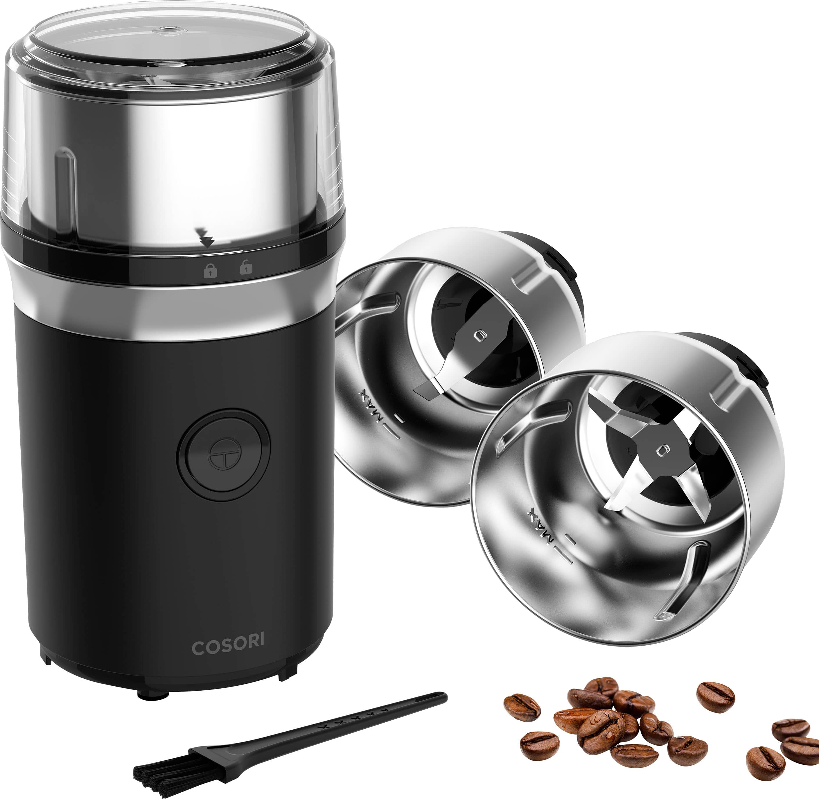 Alt View 1. Cosori - 2-in-1 Coffee Grinder - Black.