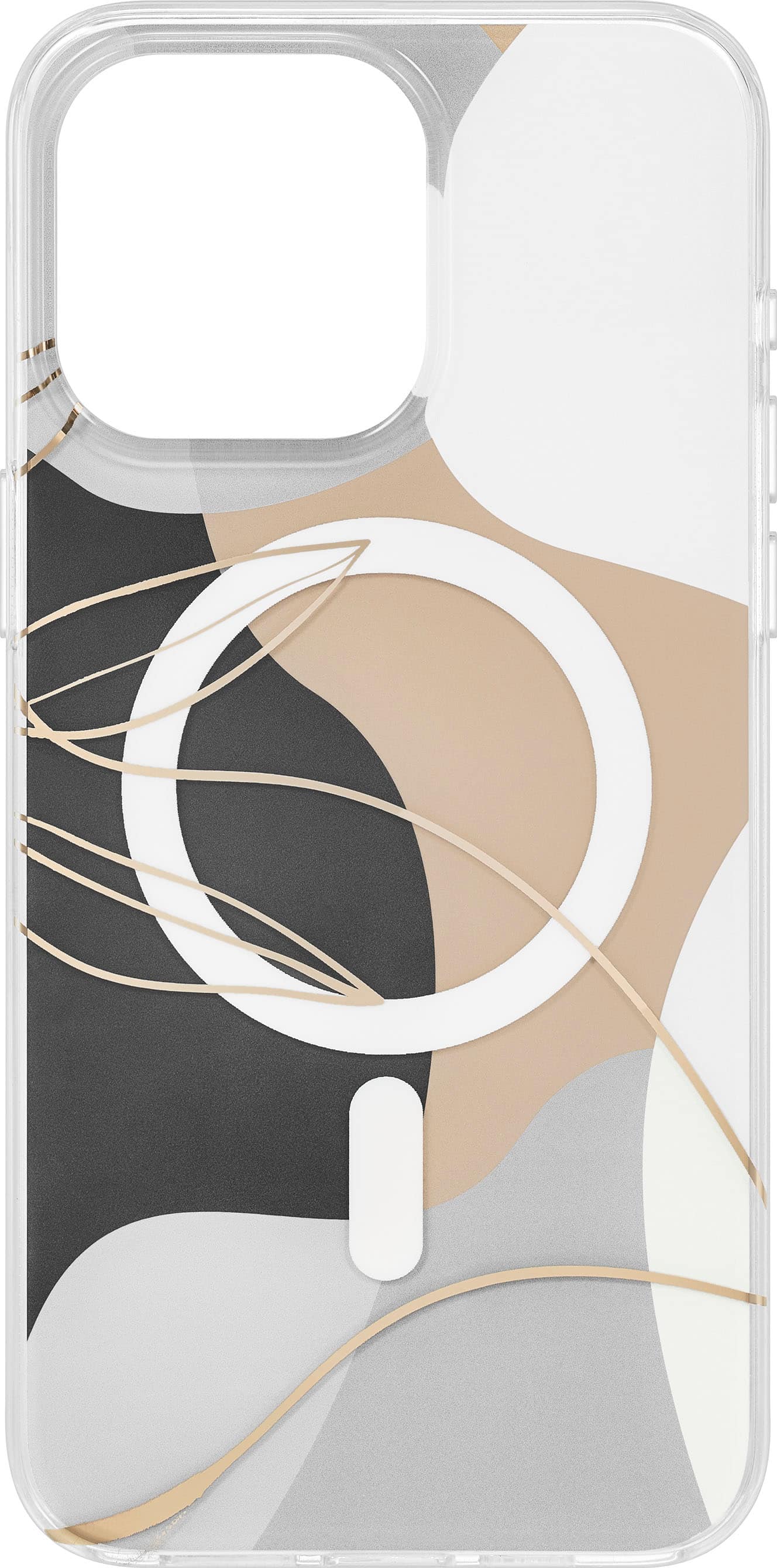 Angle. Insignia™ - Hard-Shell Case with MagSafe for iPhone 15 Pro Max - Abstract Pattern.