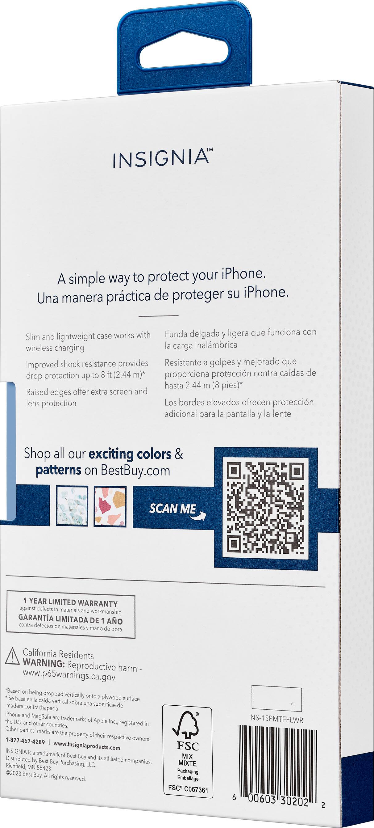 Alt View 17. Insignia™ - Hard-Shell Case for iPhone 15 Pro Max - Falling Flower.