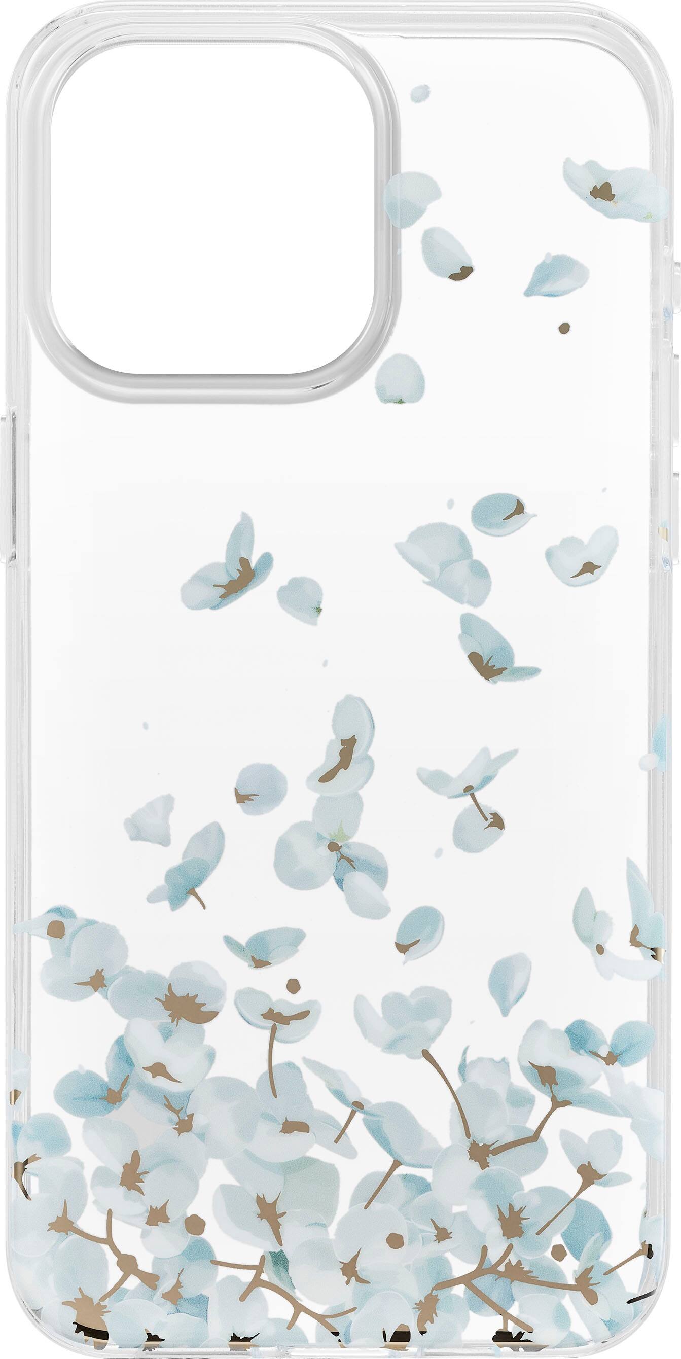 Angle. Insignia™ - Hard-Shell Case for iPhone 15 Pro Max - Falling Flower.