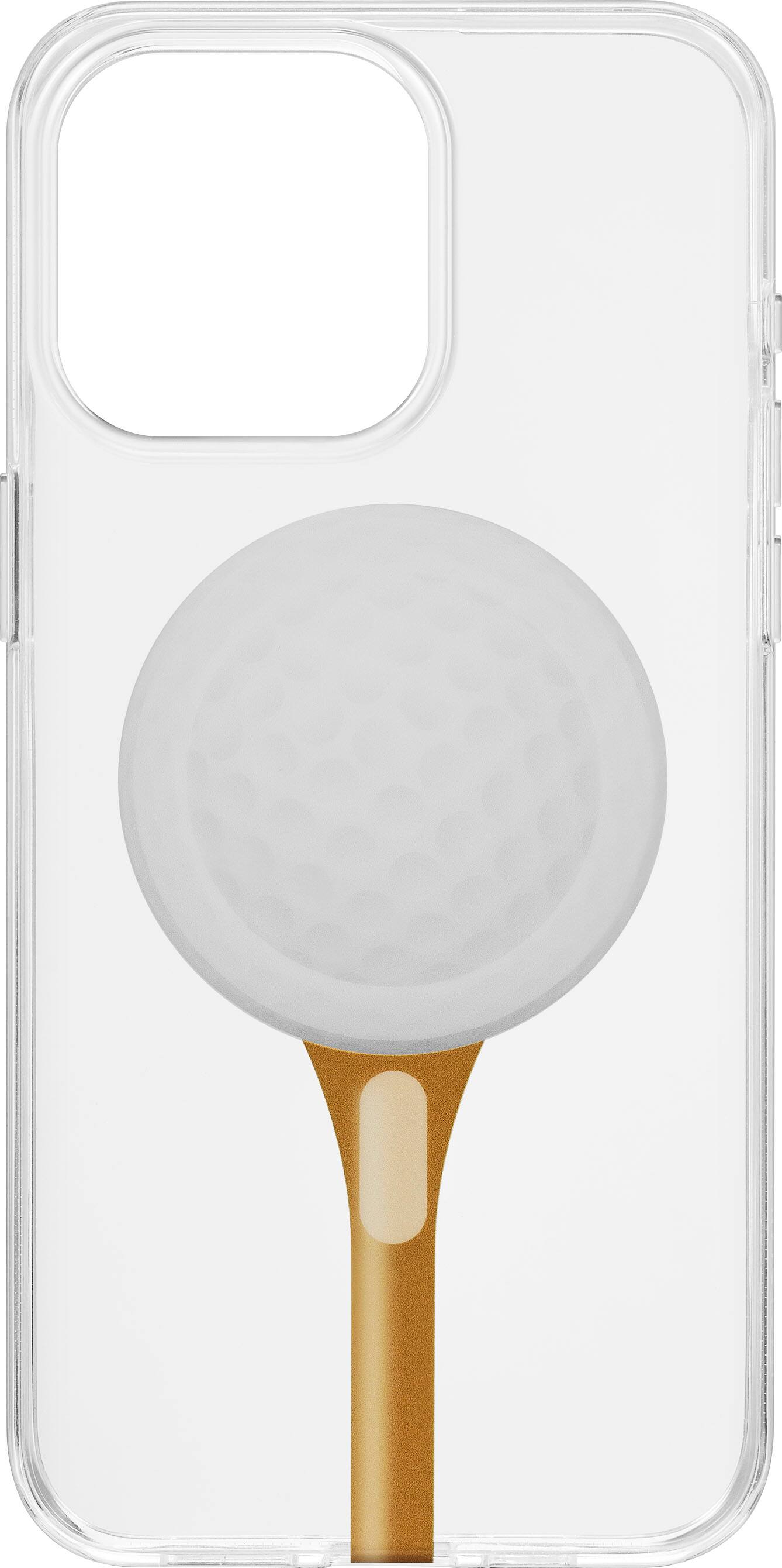 Angle. Insignia™ - Hard-Shell Case with MagSafe for iPhone 15 Pro Max - Golf Pattern.