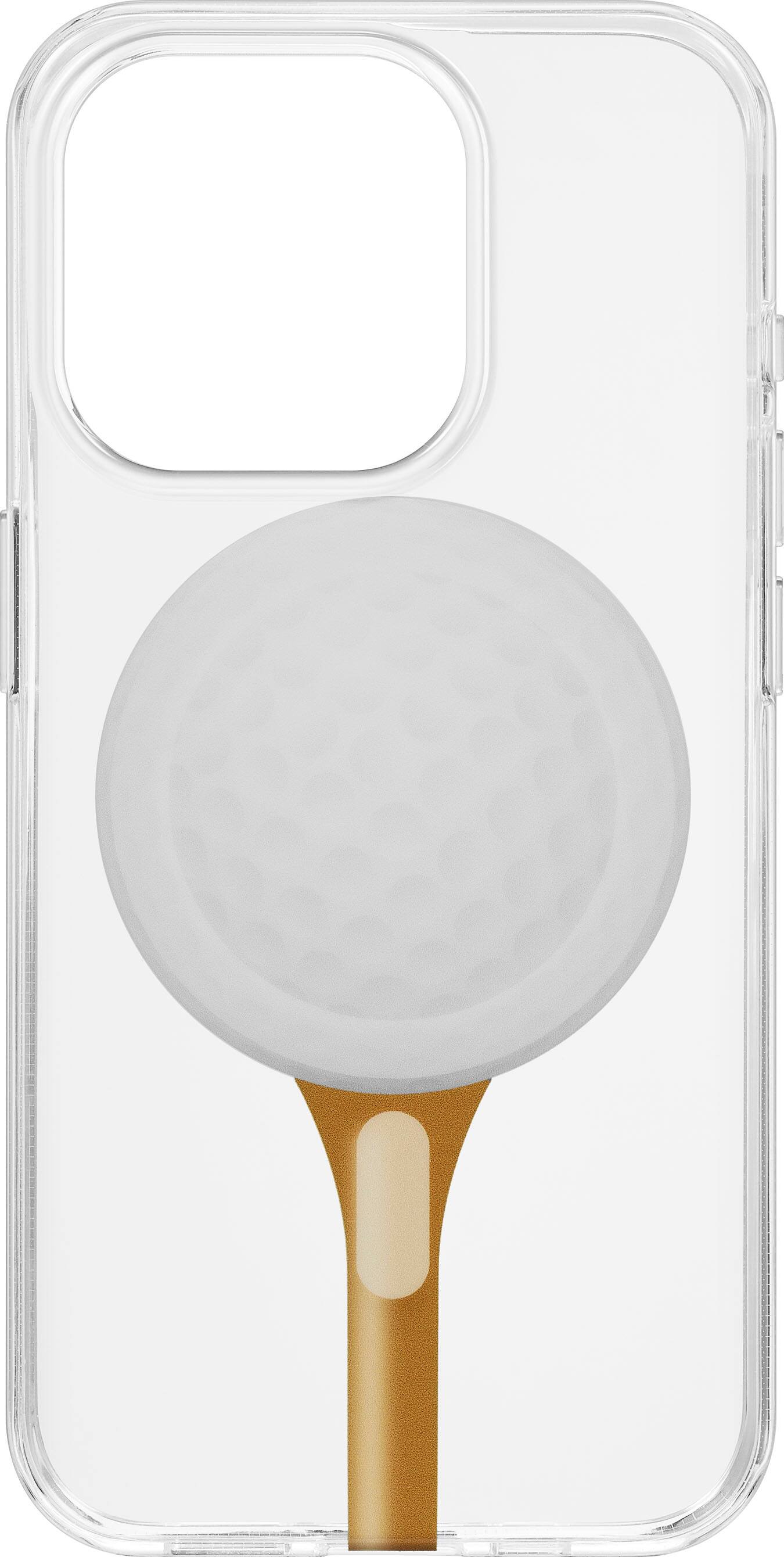 Angle. Insignia™ - Hard-Shell Case with MagSafe for iPhone 15 Pro - Golf Pattern.