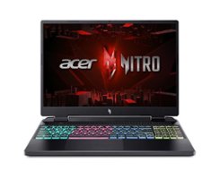 Acer - Nitro 16 - 16" 165Hz Gaming Laptop WUXGA– AMD Ryzen 7 7840HS with 16GB memory- GeForce RTX 4050 - 1TB PCIe Gen 4 SSD - Obsidian Black - Front_Zoom