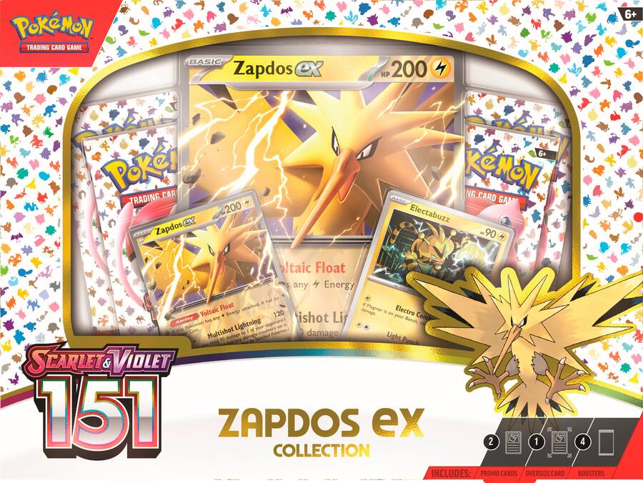 Pokémon Trading Card Game: 151 Zapdos ex Box 290-87313 Pokémon Trading Card Game: 151 Zapdos ex Box 290-87313