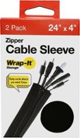 Wrap-It Storage - Cable Sleeve - Black - Angle_Zoom