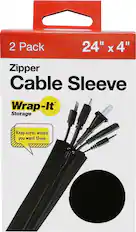 Angle. Wrap-It Storage - Cable Sleeve - Black.